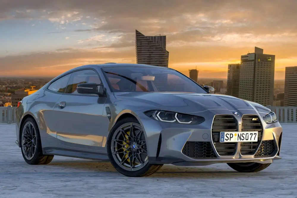 BMW parked in city